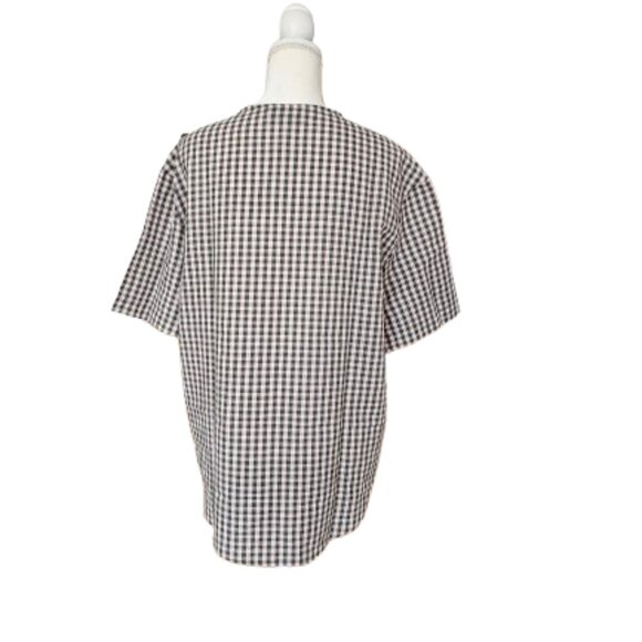 RUSS STUDIO PLUS WOMEN 3/4 SLEEVE PLAID TOP - SIZE 18 - Picture 4 of 5